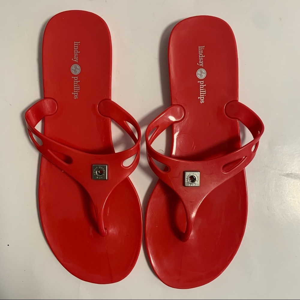 Lindsay Phillips sandals red sandals size 7